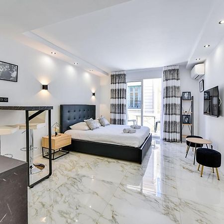 Large Studio - 50M Cannes Beach - Terrace Sea View Kültér fotó