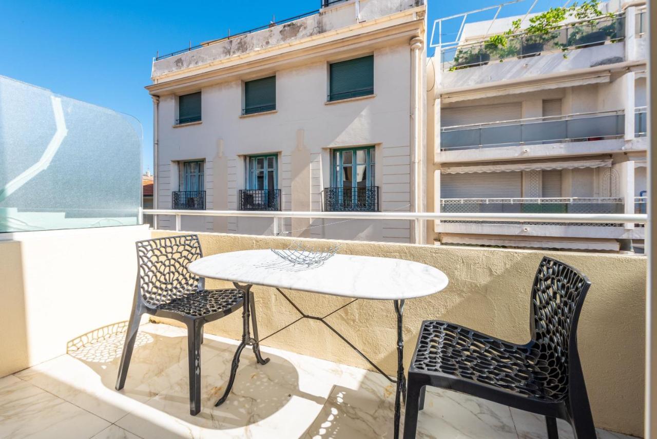 Large Studio - 50M Cannes Beach - Terrace Sea View Kültér fotó